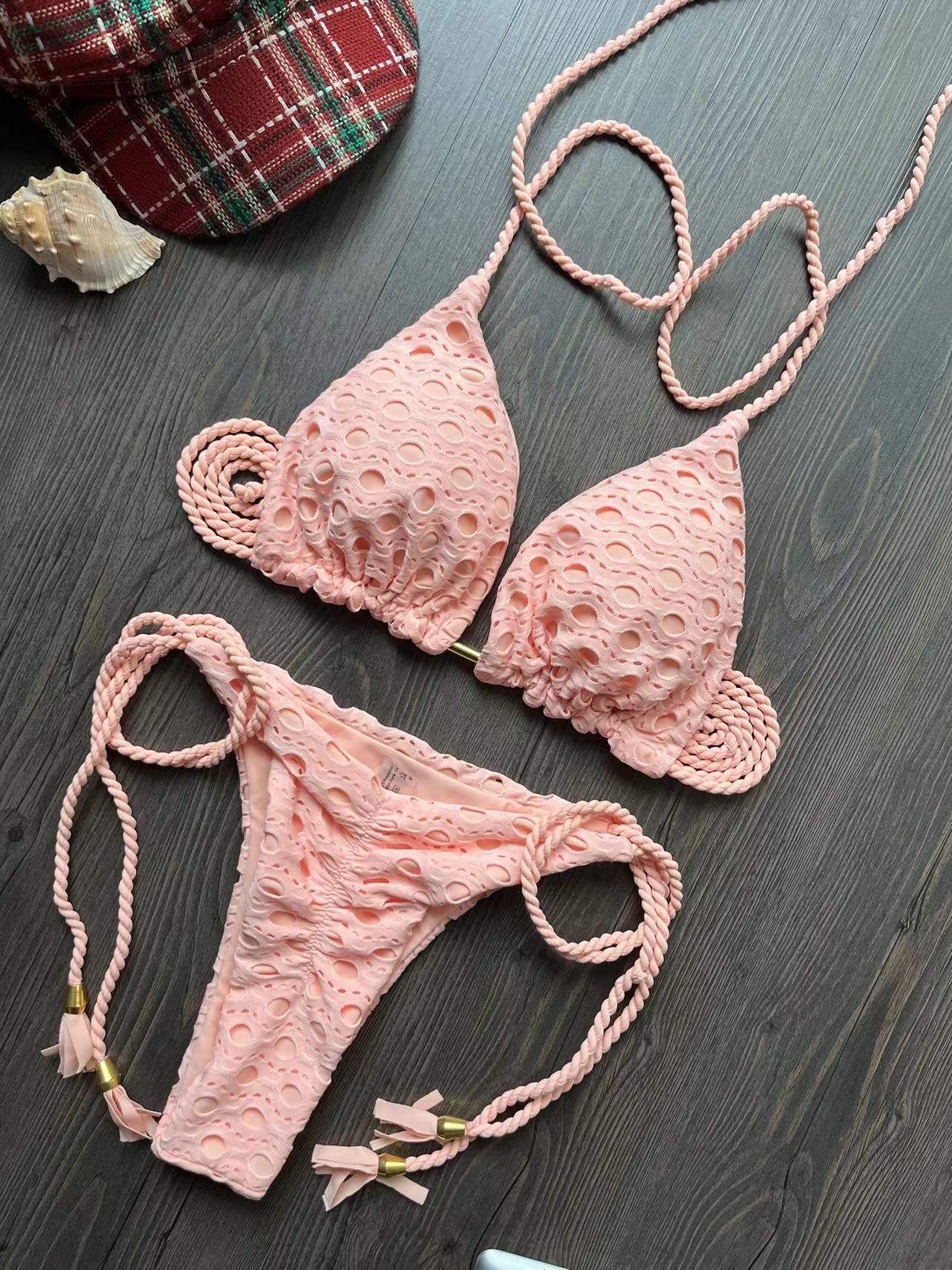 Braid Rope Hollow Out Cutout Out Fabric Bikini Swimsuit Bella Mia