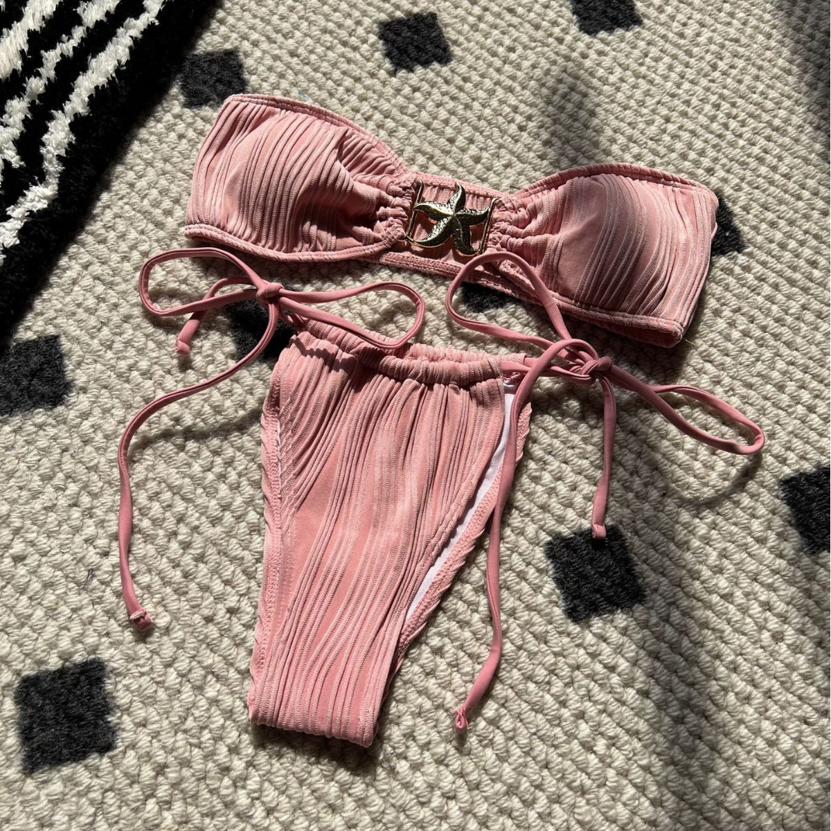 Women Drawstring Banded Bikini Swimwear Swimsuit Bella Mia