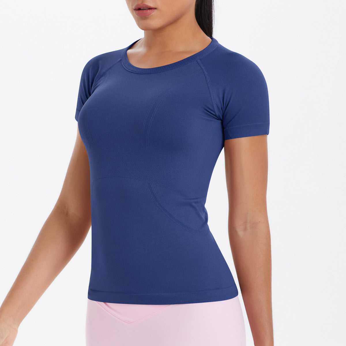 Women Short Sleeve round Neck Exercise T shirt Running Fitness Top Skin Friendly Slim Breathable Yoga Short Sleeve Bella Mia