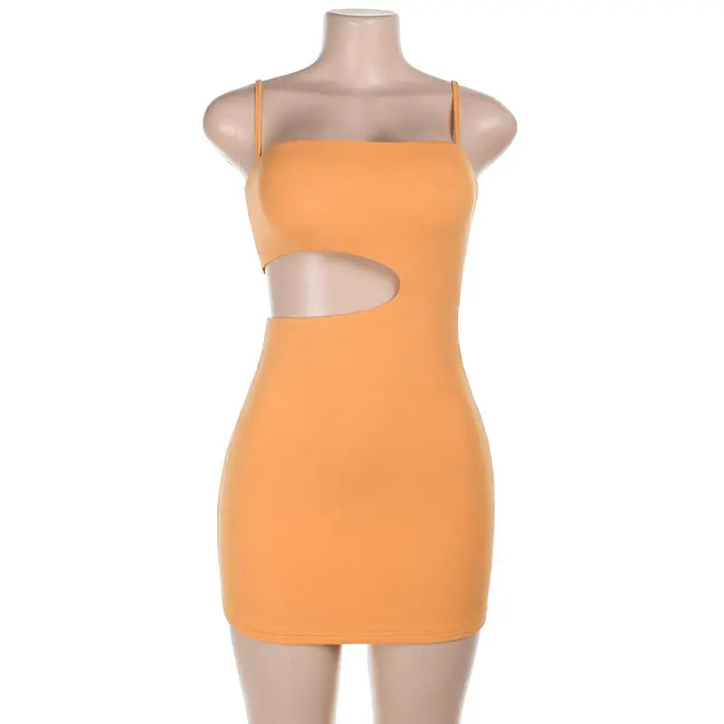 Sexy Spaghetti Strap Cutout Cami Dress Bodycon Mini For Party Club Bella Mia