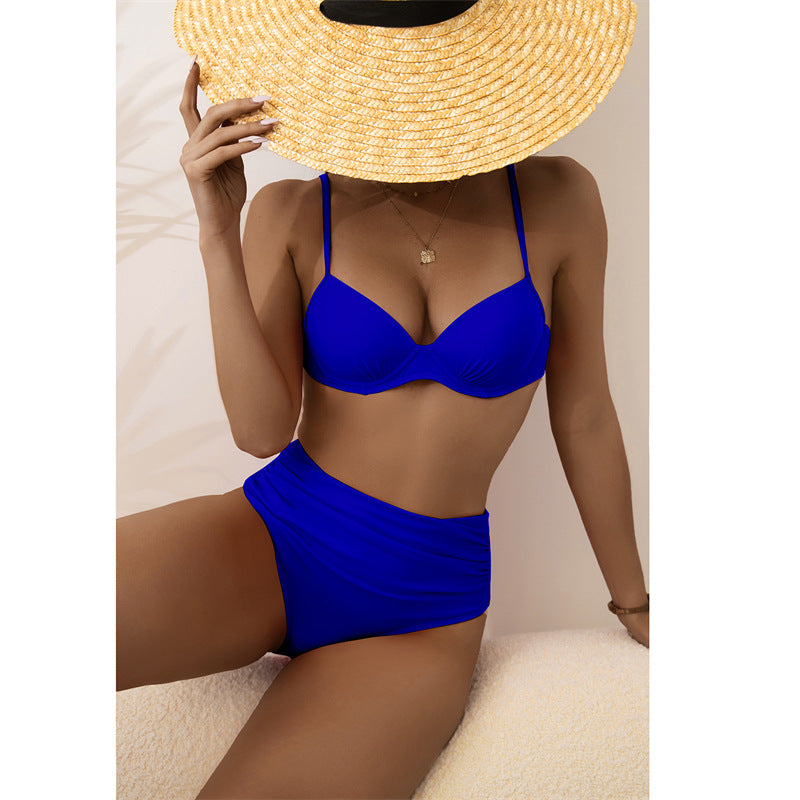 Foreign Single Bikini Swimsuit Women Split Sexy High Waist Bikini Bella Mia