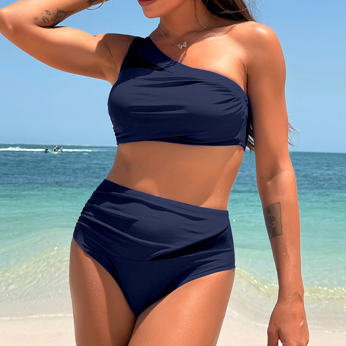 One Shoulder Swimsuit Women Quick Drying Split Sexy Bikini Swimwear Bikini Bella Mia