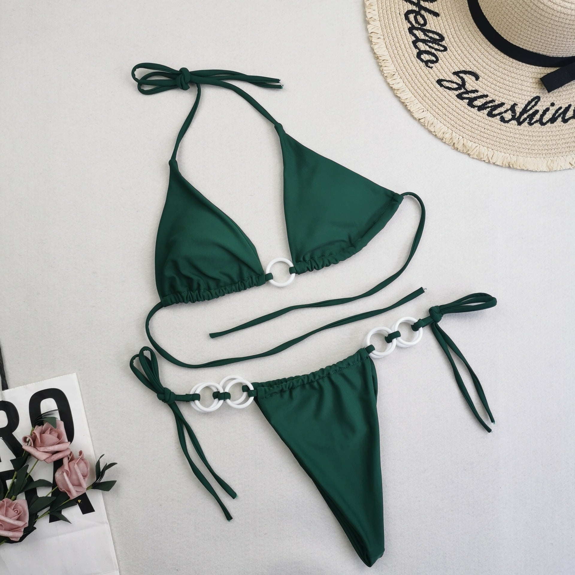 New Bikini Sexy Swimsuit Multi Color Digital Printed Lace up Triangle Swimsuit Bella Mia