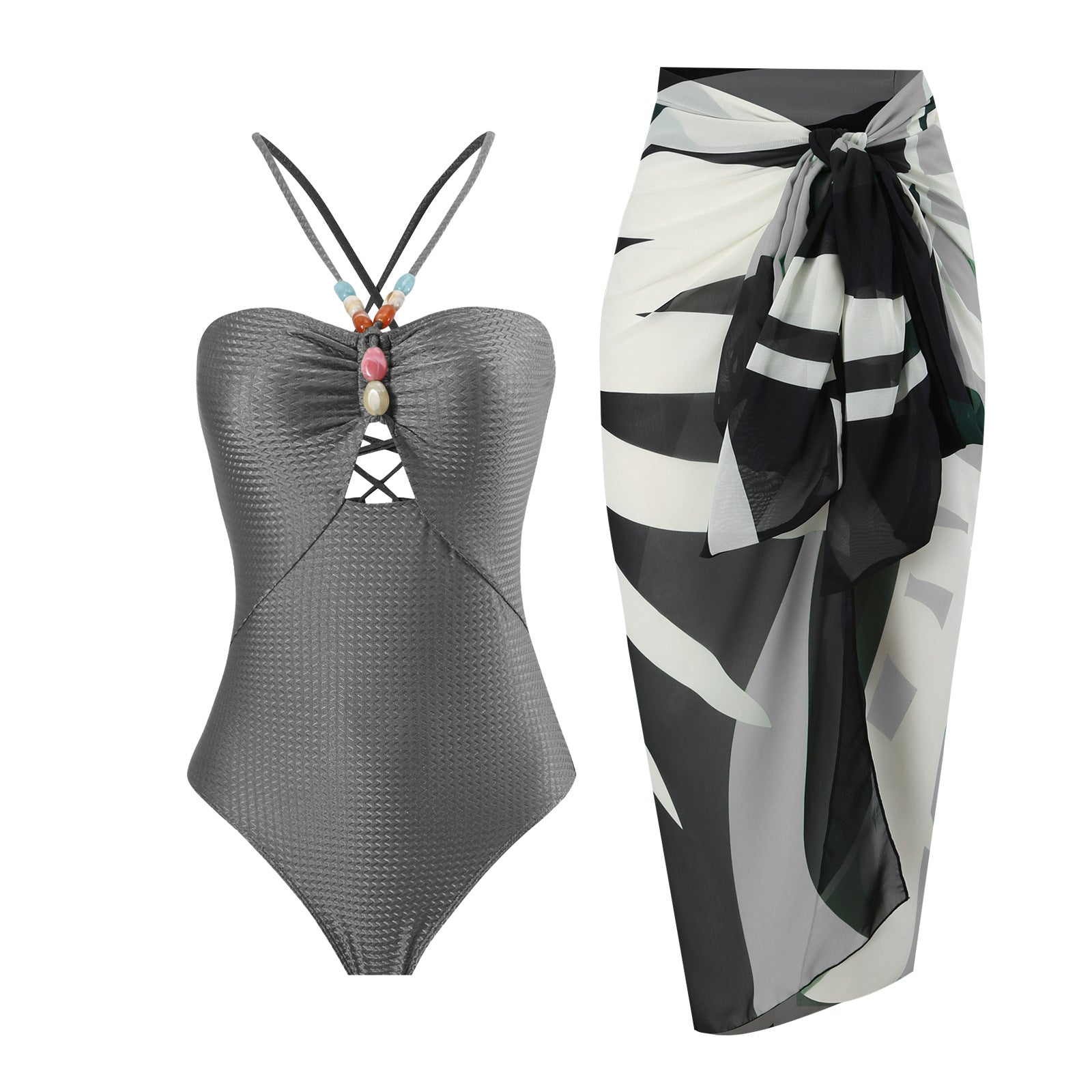 Arrival Solid Color One Piece Women Swimwear Suit French Retro Covering Belly Thin Swimming Bella Mia