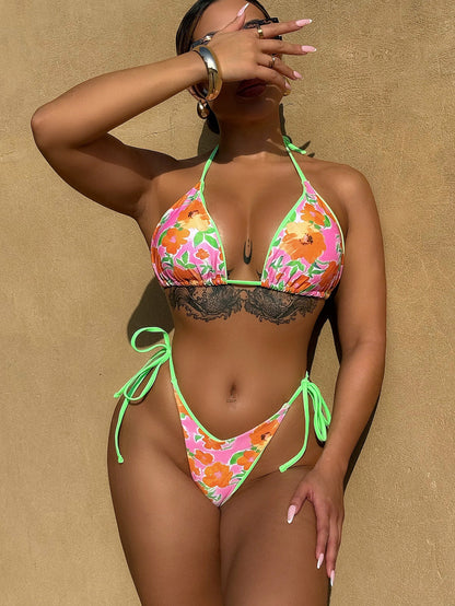 Women Sexy Triangle Bag Swimsuit Split Swimsuit