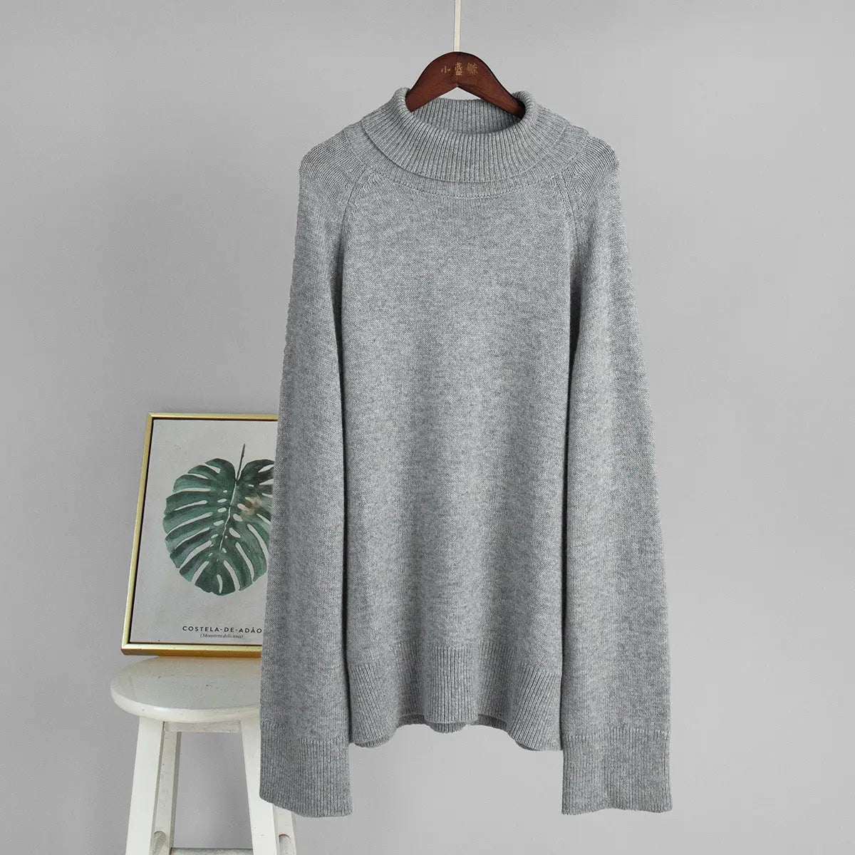 Women Loose Turtleneck Sweater Autumn Winter Casual Knit Thermal Pullover Bella Mia