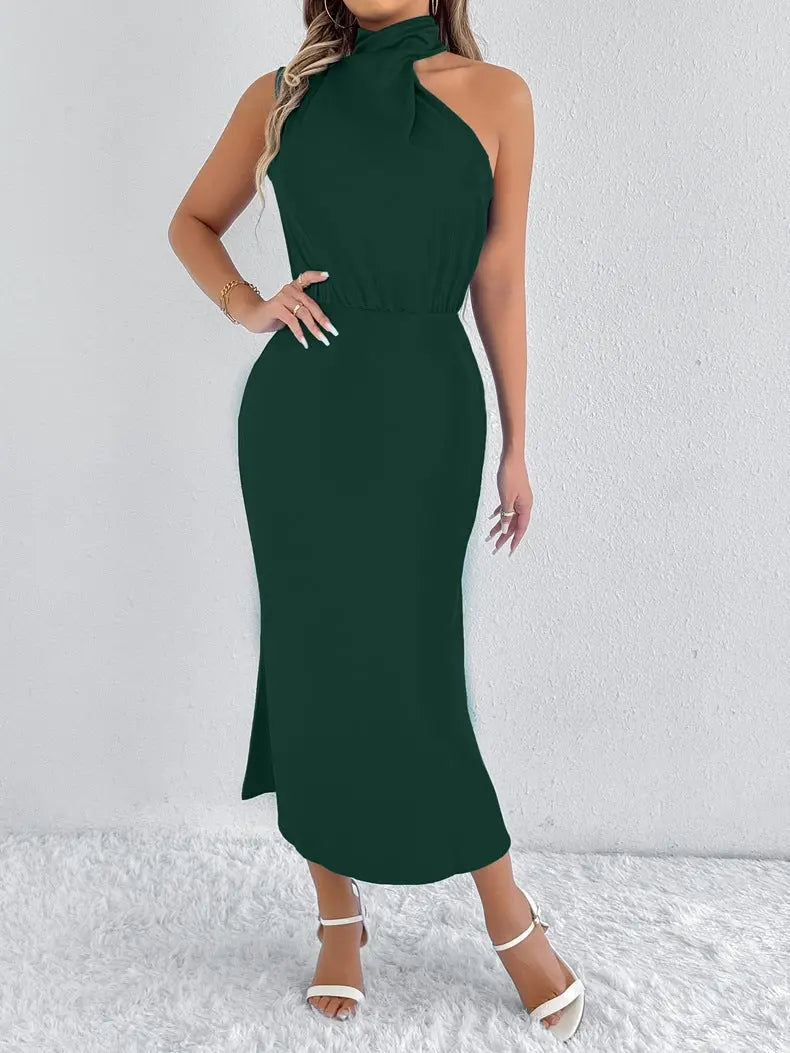 Women Clothing Summer Satin Dress Women High Grade Satin Maxi Dress Bella Mia