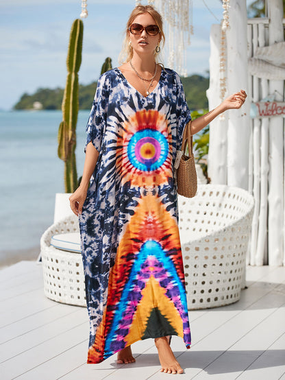 Printed Blouse Holiday Casual Beach Bikini Cover