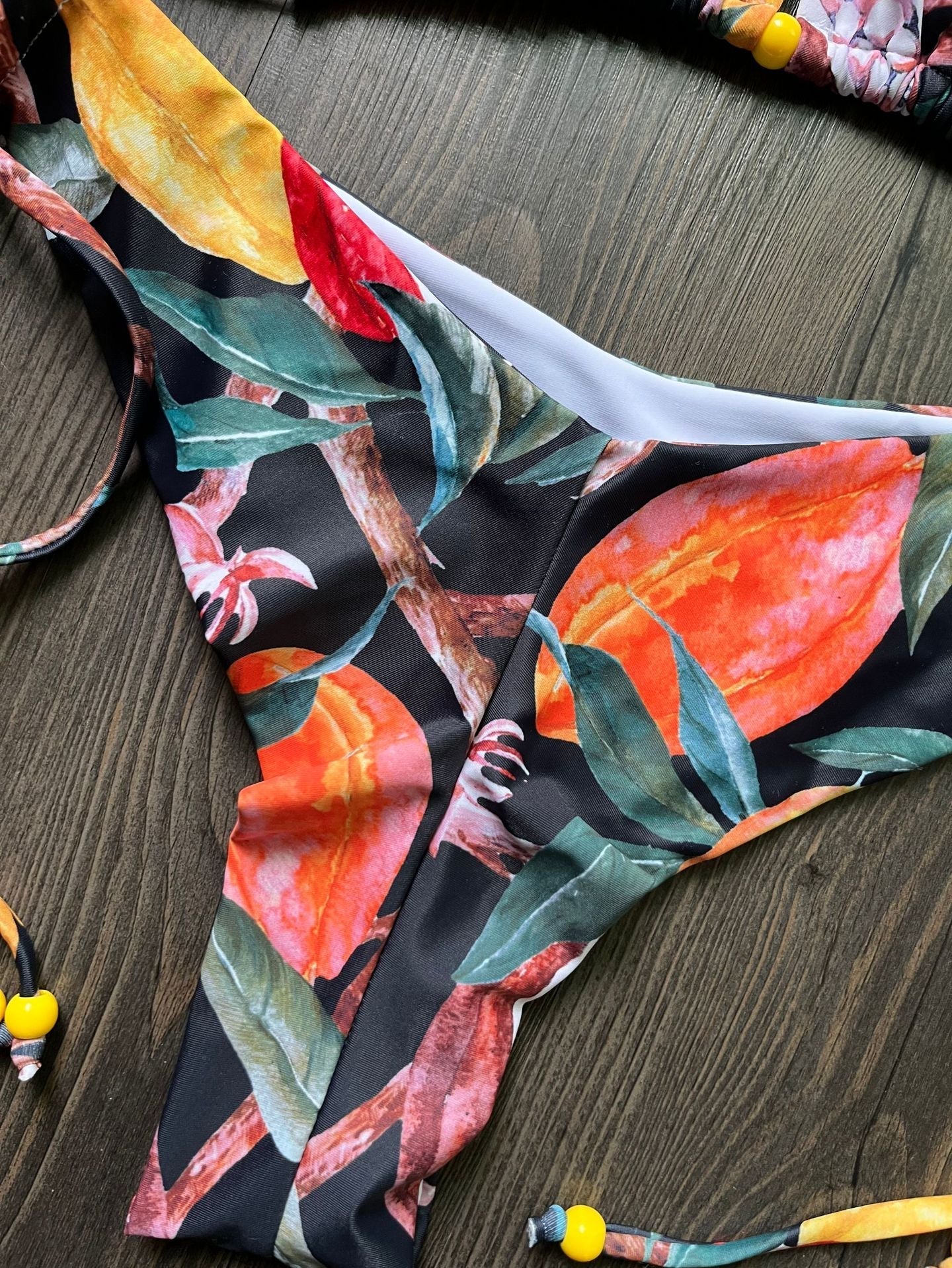 Bikini Digital Printed Sexy Lace Up Halterneck Triangle Split Swimsuit Women Bella Mia