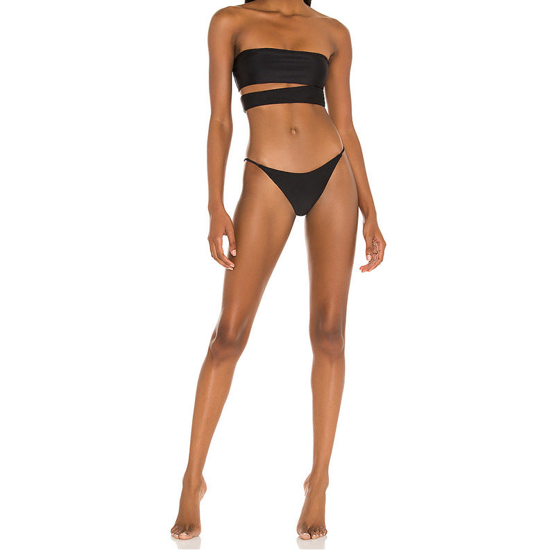 Solid Color Split Swimsuit Women Swimsuit Top Sexy Bikini Bella Mia