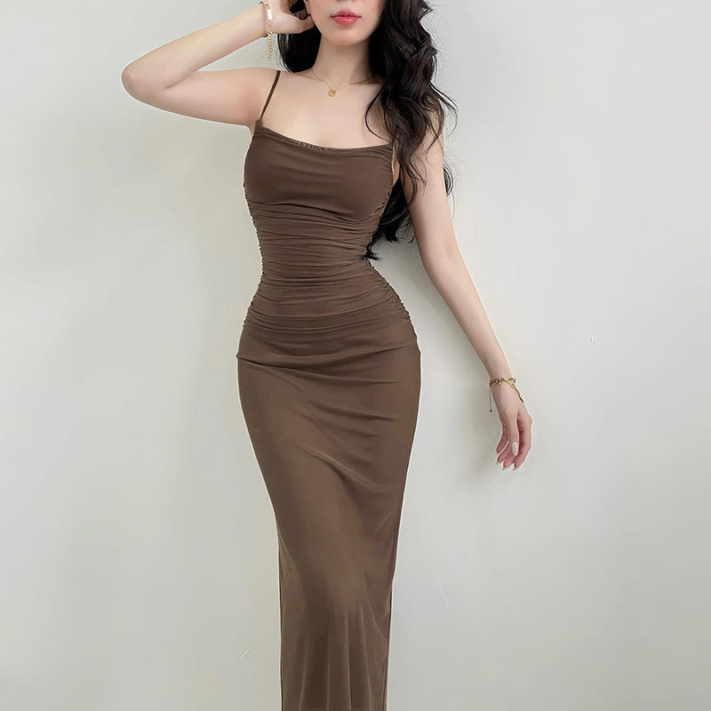 Summer Type Hip Elegant Sexy Straps Tulle Slim Fit Dress Women Bella Mia
