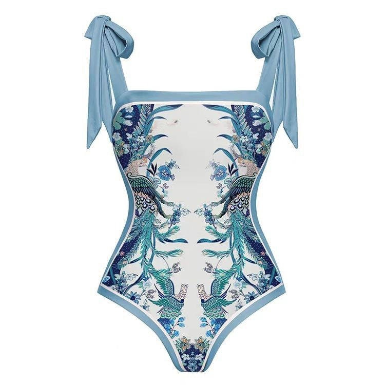 Two Piece Set Printed Swimsuit Slim Fit Slimming Conservative Swimsuit Bella Mia