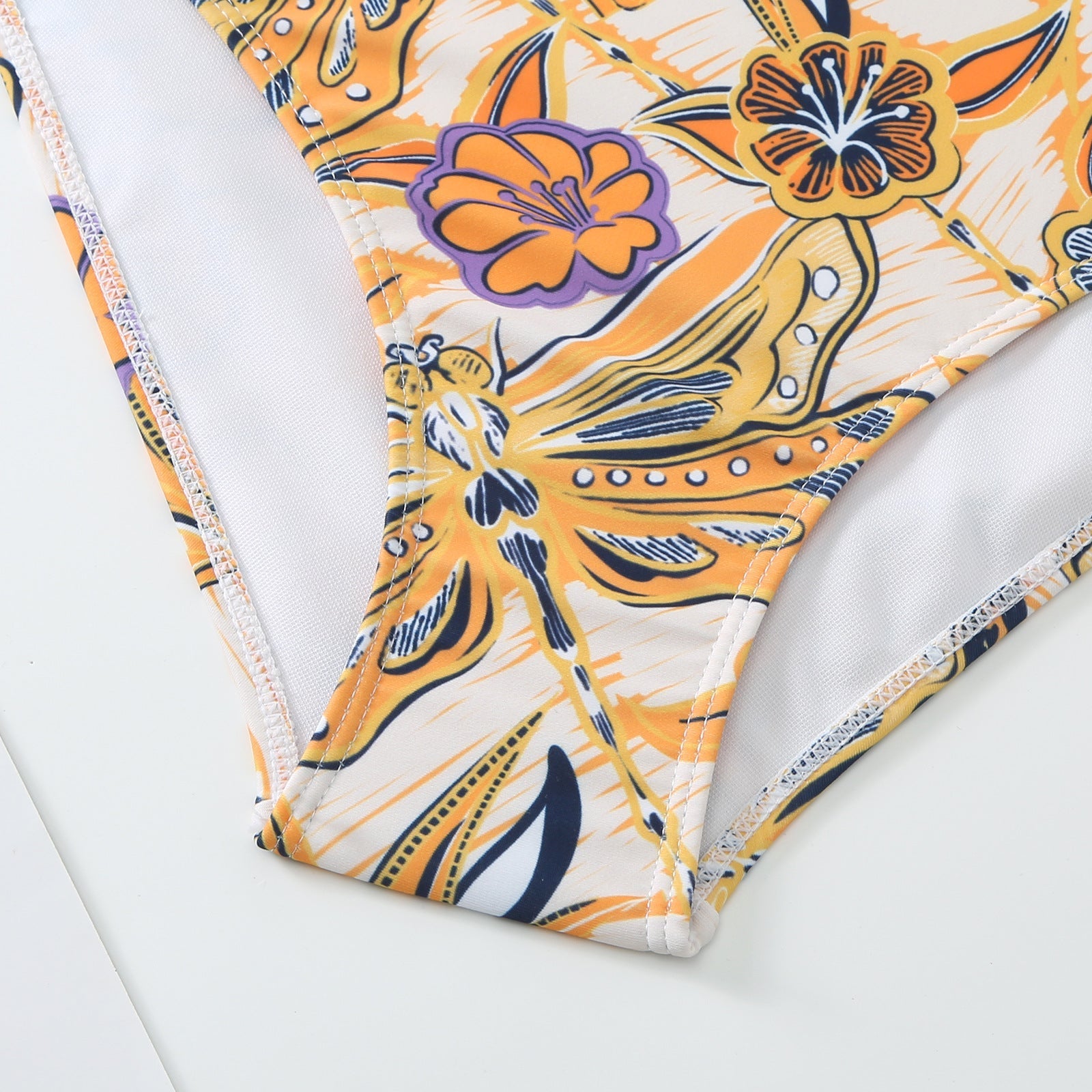 Women Flying Edge One Piece Women Swimwear Retro Cover Belly Slimming Swimsuit Chiffon Beach Dress Bella Mia