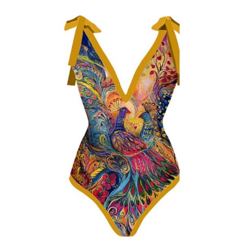 Women One Piece Swimming Sexy Print Two Piece Skirt Popular Swimsuit Bikini Bella Mia