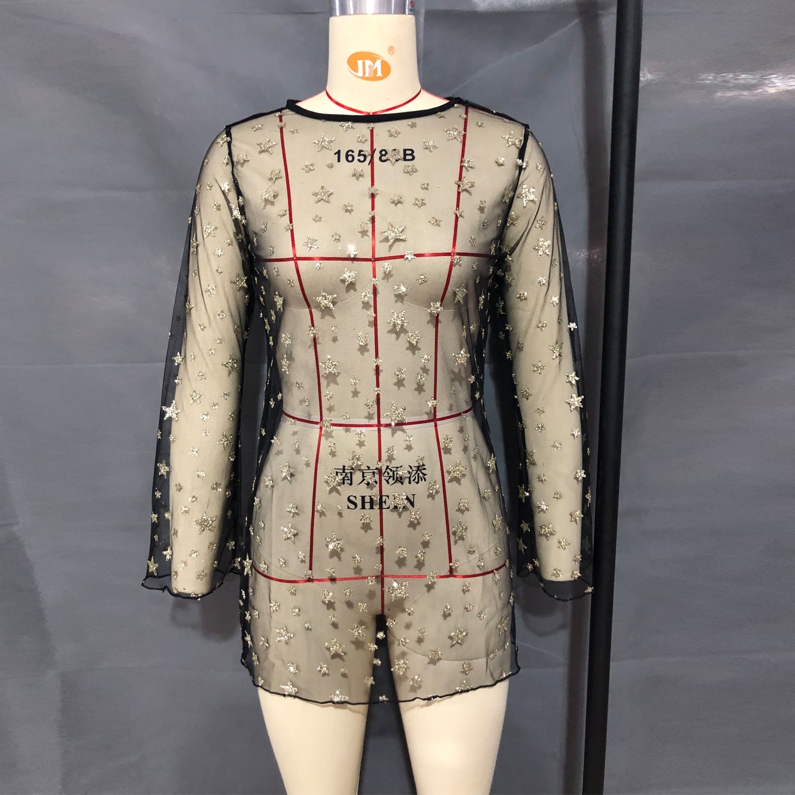 Sexy Casual Gilding Perspective Sun Protection T shirt Skirt Women Bella Mia