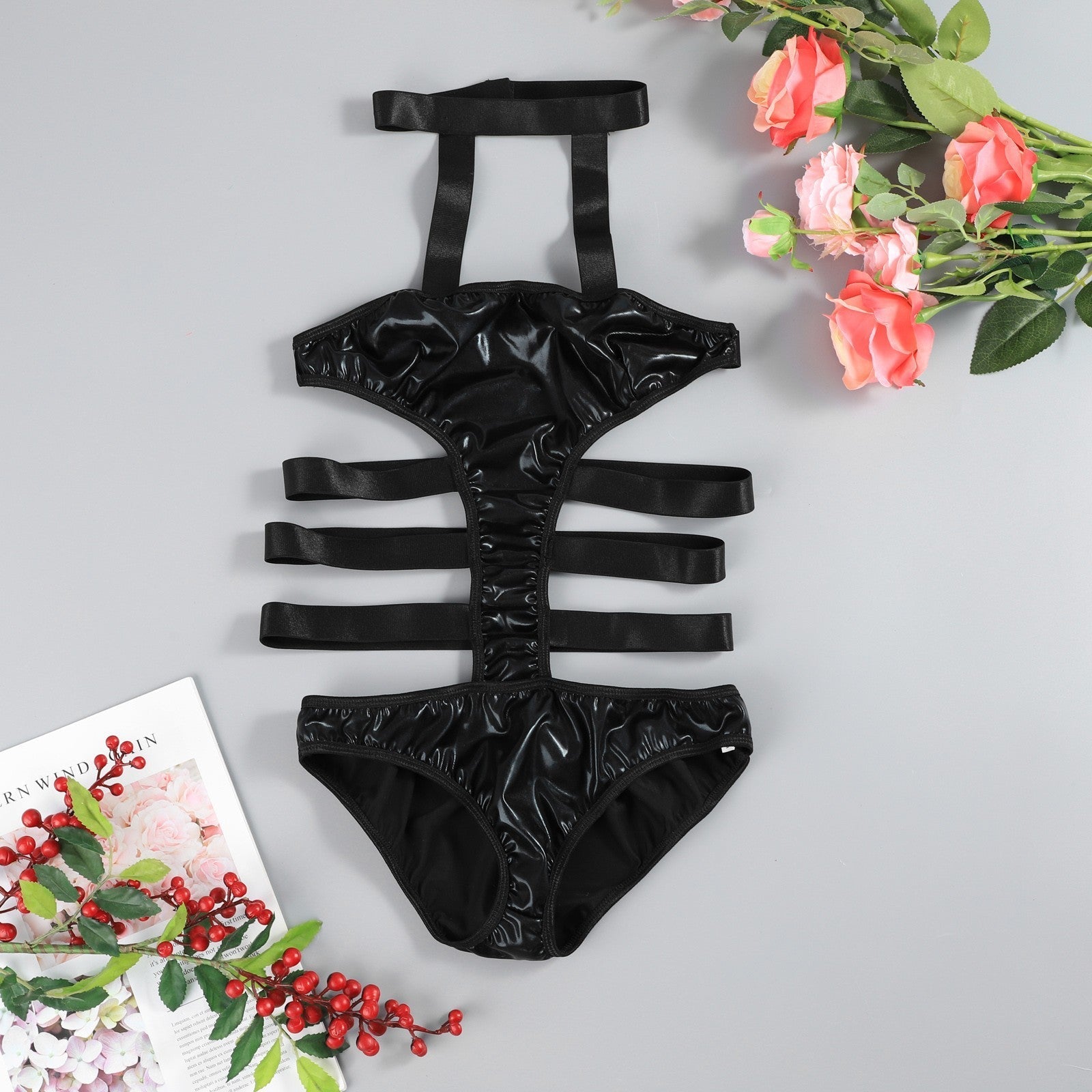 Sexy Buckle Bo Boning Corset Boning Corset Shaping Leather Jumpsuit Sexy Suit Bella Mia