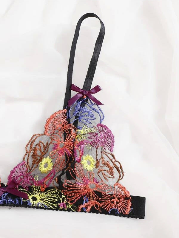 Sexy Lingerie Sexy Lace Translucent Three-Point Bikini Set Bella Mia