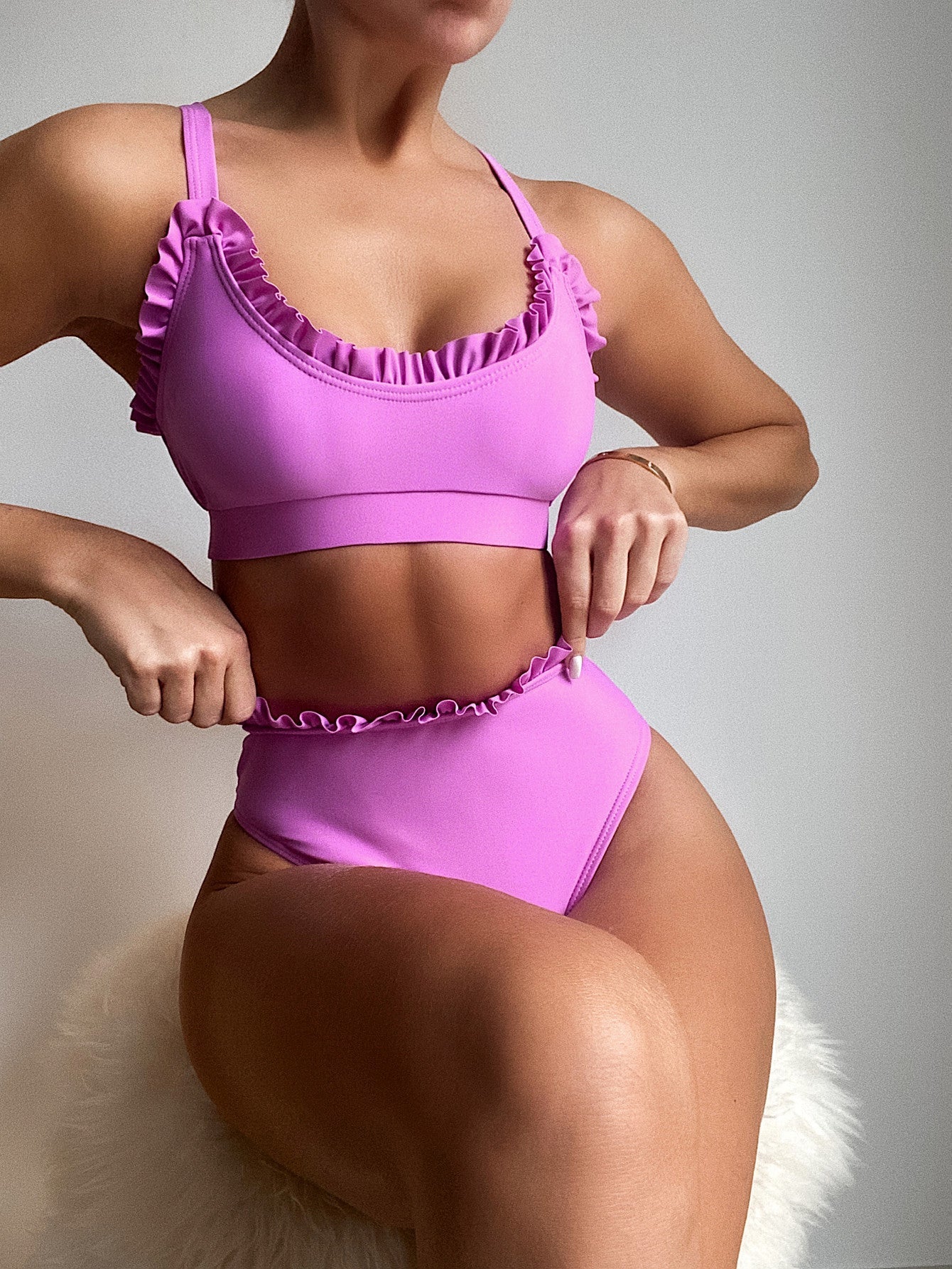 Outer Single Swimsuit Bikini Women Bikini Swimsuit Solid Color Swimsuit Split Swimsuit Bella Mia