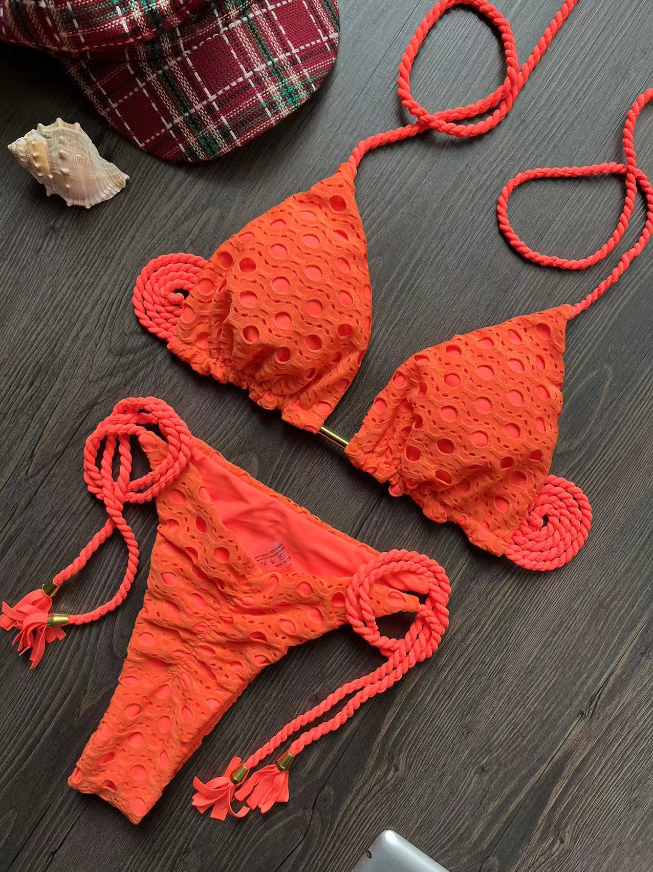 Braid Rope Hollow Out Cutout Out Fabric Bikini Swimsuit Bella Mia