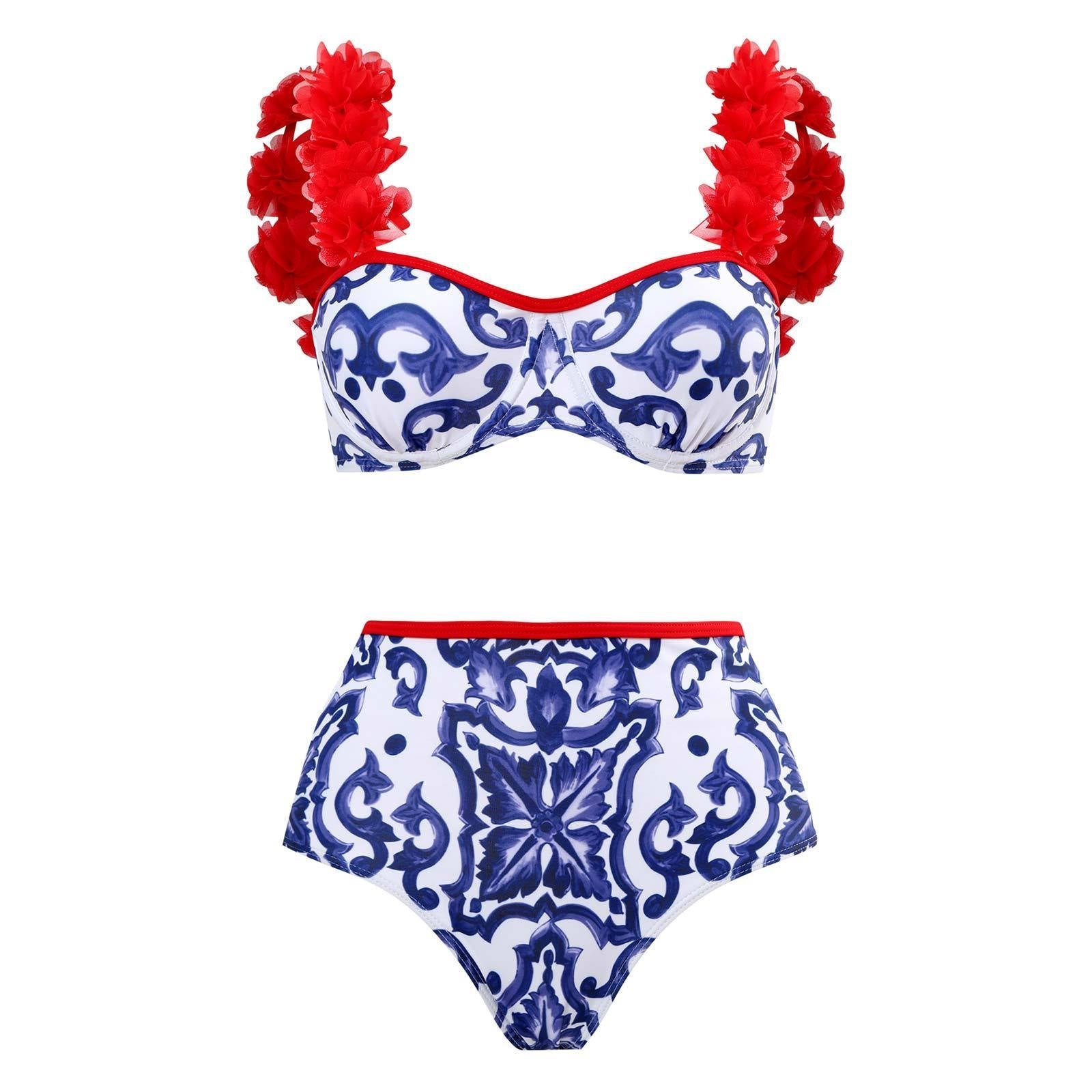 High Waist Print Bikini Swimsuit Sexy Swimwear Sexy Bikini Women Bella Mia