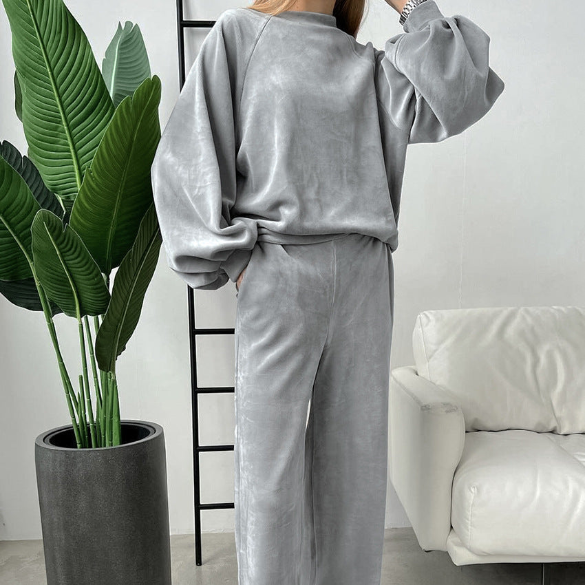 Autumn Winter Long Sleeved Trousers Comfortable Pajamas Women Warm Loose Outerwear Homewear Bella Mia