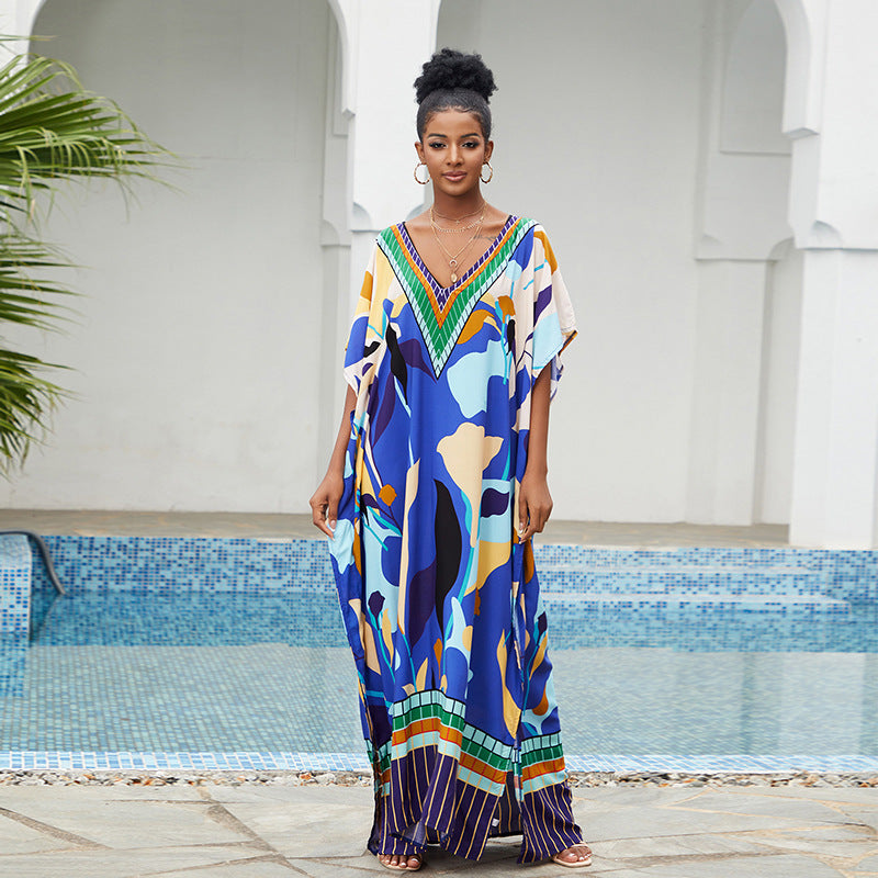 Beach Cover-up Loose plus Size Robe Vacation Dress Bikini Swimsuit Outwear Women Bella Mia