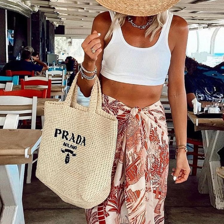 Slant Shoulder Slimming Printed Belt One Piece Swimsuit Women Clothing Bella Mia