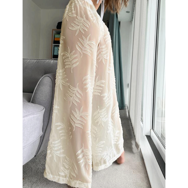 Jacquard Sunscreen Beach Pants Chiffon High Waist Wide Leg Pants Bikini Women Clothing Loose Casual Trousers Bella Mia