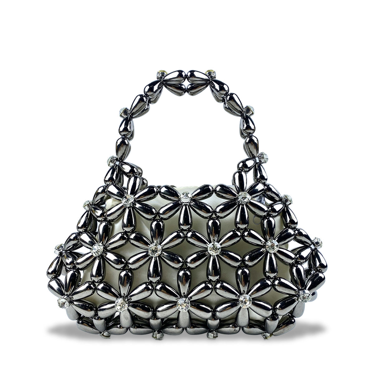 Summer Handbag Mini Bag Beaded Diamond Bag Woven Mobile Phone Bag Daily Casual Travel Bella Mia