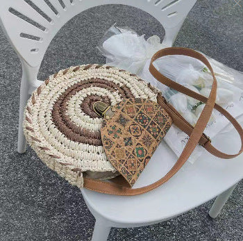 Direct round Crossbody Straw Bag Shoulder Straw Bag Woven Bag Vacation Beach Bag Women Bag Bella Mia