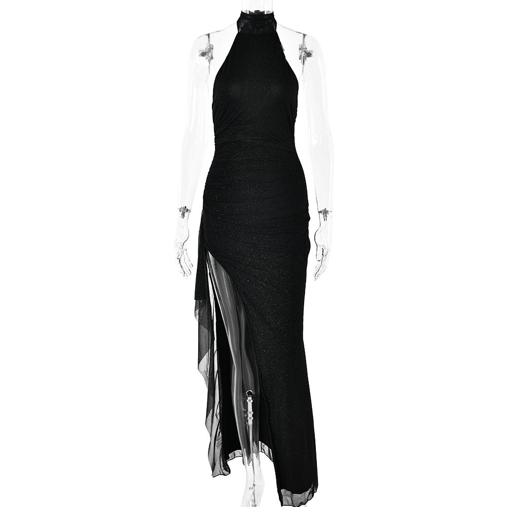 Sexy Women Wear Autumn Sexy Sleeveless Halter Backless Slim Fit Slit Dress Bella Mia