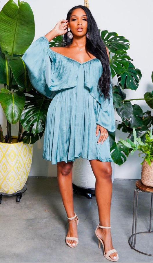 Chiffon Solid Color Office Loose Waist Short Casual Sexy Bella Mia