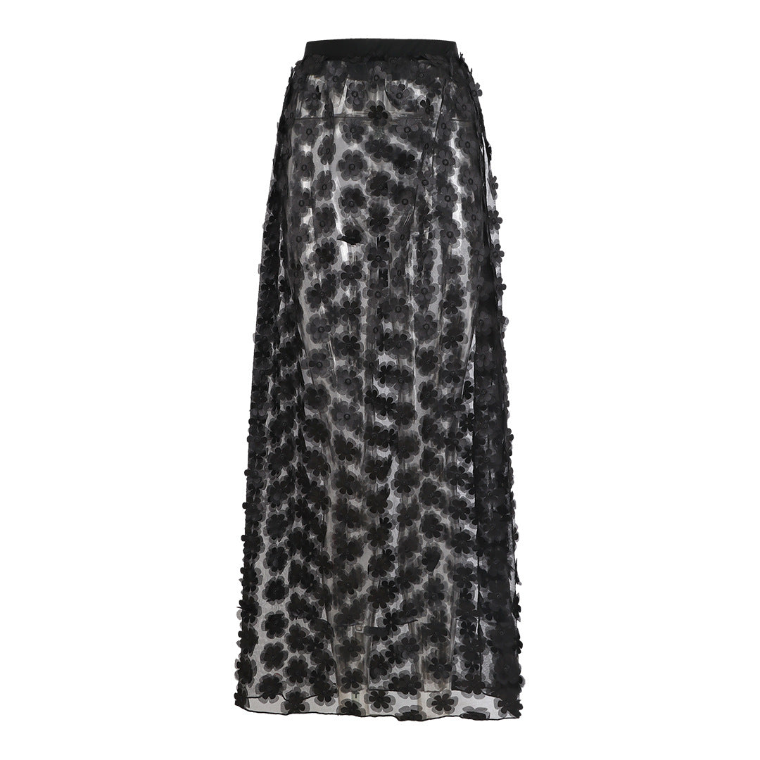 Pure Black One Piece Swimsuit Women Skirt Two Piece Set Swimsuit Swimsuit Organza Bella Mia