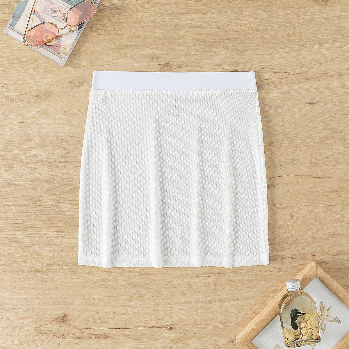 Solid Color White Fishnet Skirt Sexy Beach Cover Up Swimsuit for Women Bella Mia