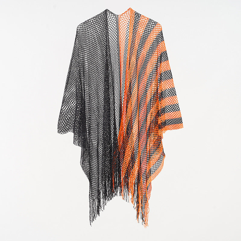 Sexy Mesh Sunscreen Striped Sunscreen Shawl Scarf Women Shawl Bella Mia