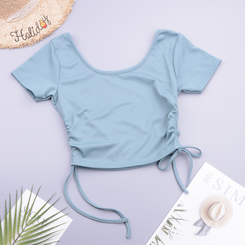 Beach Holiday Solid Color Linen Modal Comfortable Women Adjustable Top Bella Mia