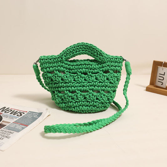 Crossbody Cotton Thread Woven Bag All Matching Hollow Out Cutout Straw Bag Vacation Beach Bag Partysu Women Bag Bella Mia