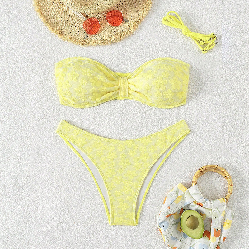 Swimsuit Bikini Printed Sexy Tube Top Bikini Split Swimsuit for Women Bella Mia