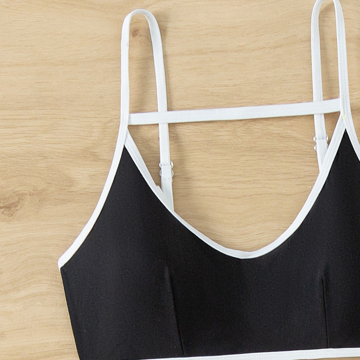 Vest Women Swimsuit Hollow Out Cutout Sexy Contrast Color Thin Edges Bikini Bella Mia