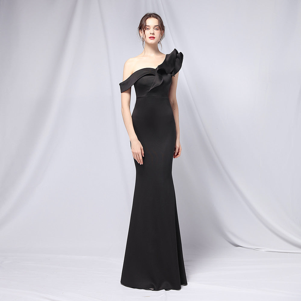 off-Shoulder Banquet Evening Dress Maxi Party Long Elegant Slim Sexy Fishtail Dress Formal Gown Bella Mia