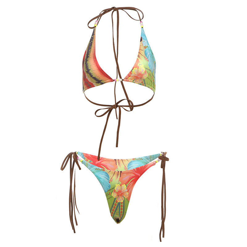 Summer Sexy Sexy Hip Lifting Strap Printing Personality Bikini Two Piece Set Women Bella Mia
