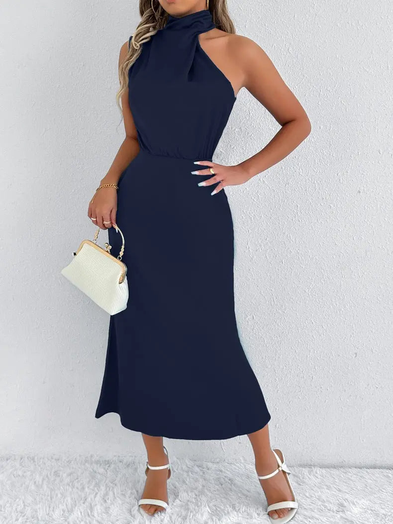 Women Clothing Summer Satin Dress Women High Grade Satin Maxi Dress Bella Mia