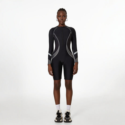 Sports Swimsuit Women Diving Long Sleeve Spring Swimsuit Textured One Piece Swimsuit Women Bella Mia