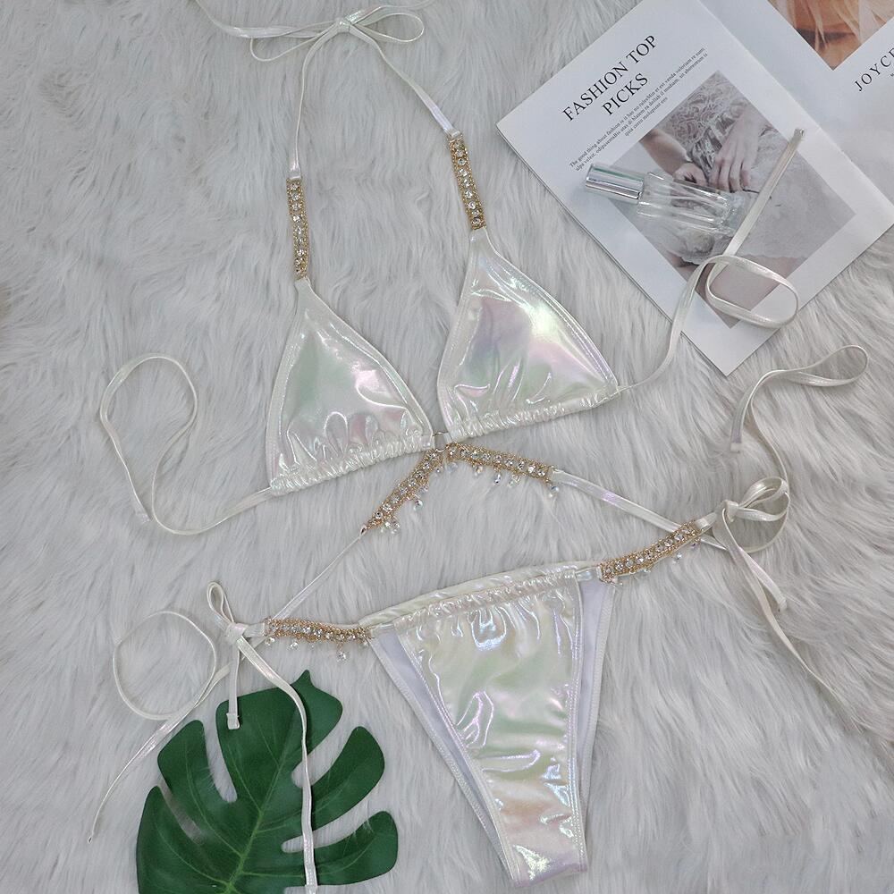 Crystal Diamond Bikini Sexy Bronzing Strap Women Split Swimsuit Swimsuit Bella Mia