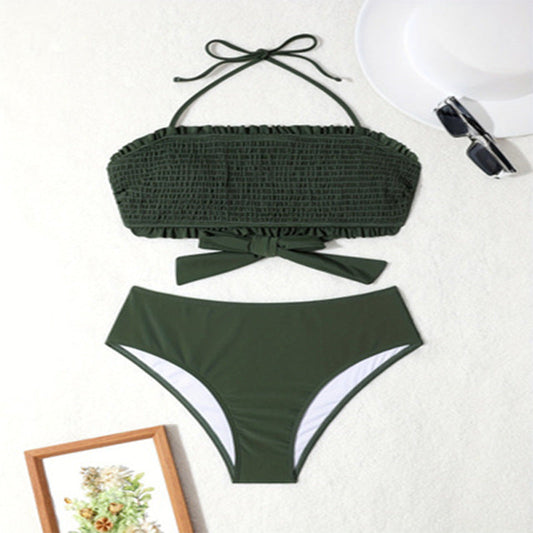 Sexy Lace up Bikini Women Three Point Bikini Beach Spring Swimsuit Bella Mia