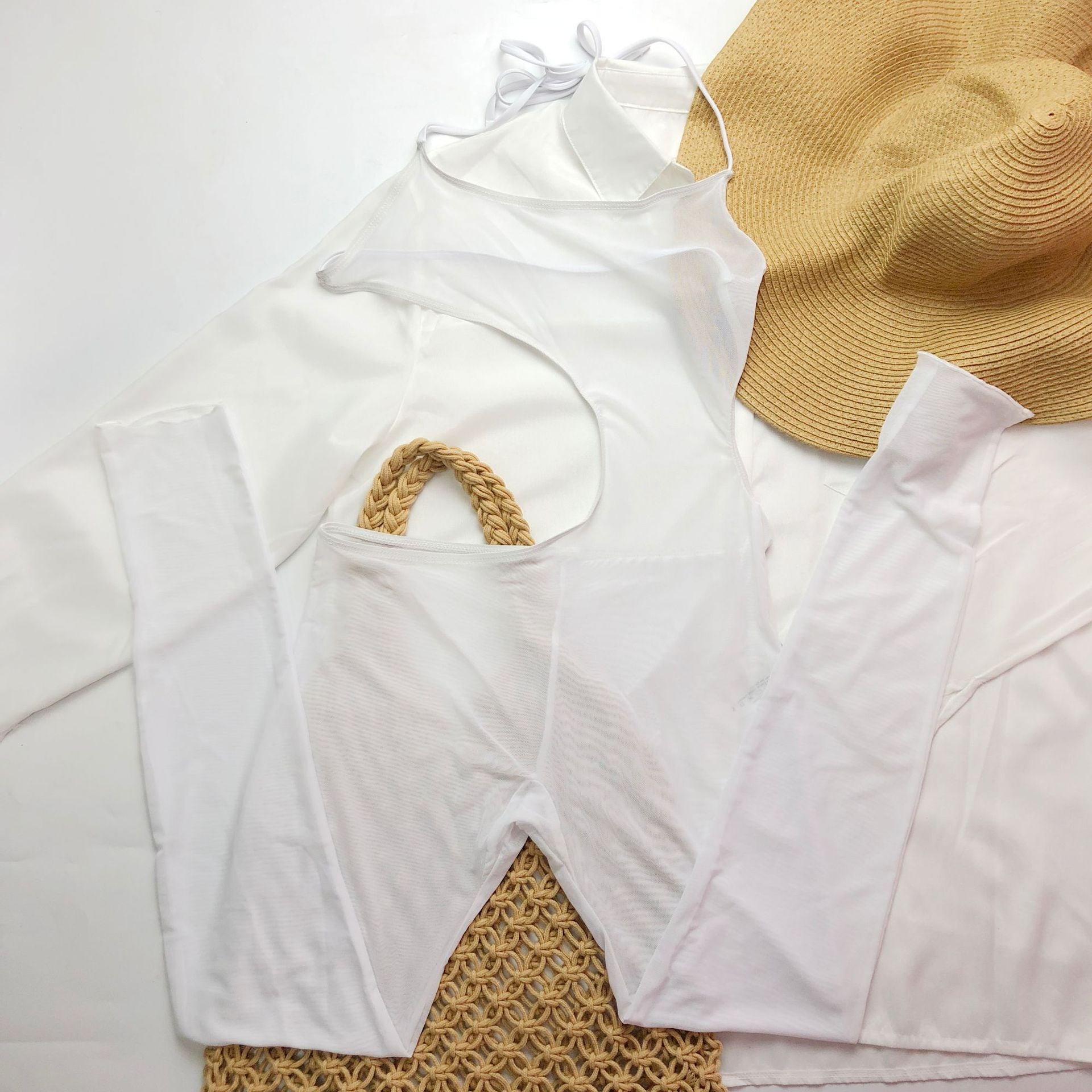 Beach Yarn Pants Bikini Three Piece Swimsuit Women