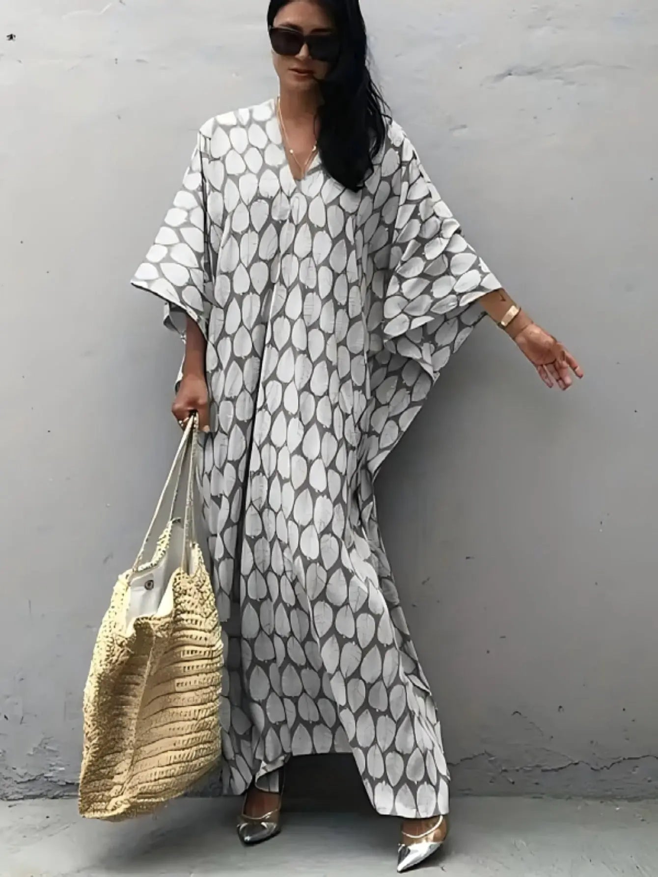 Rayon Beach Jacket Maxi Dress Holiday Dress Sun Protection Loose Robe Beach Cover Up Bella Mia