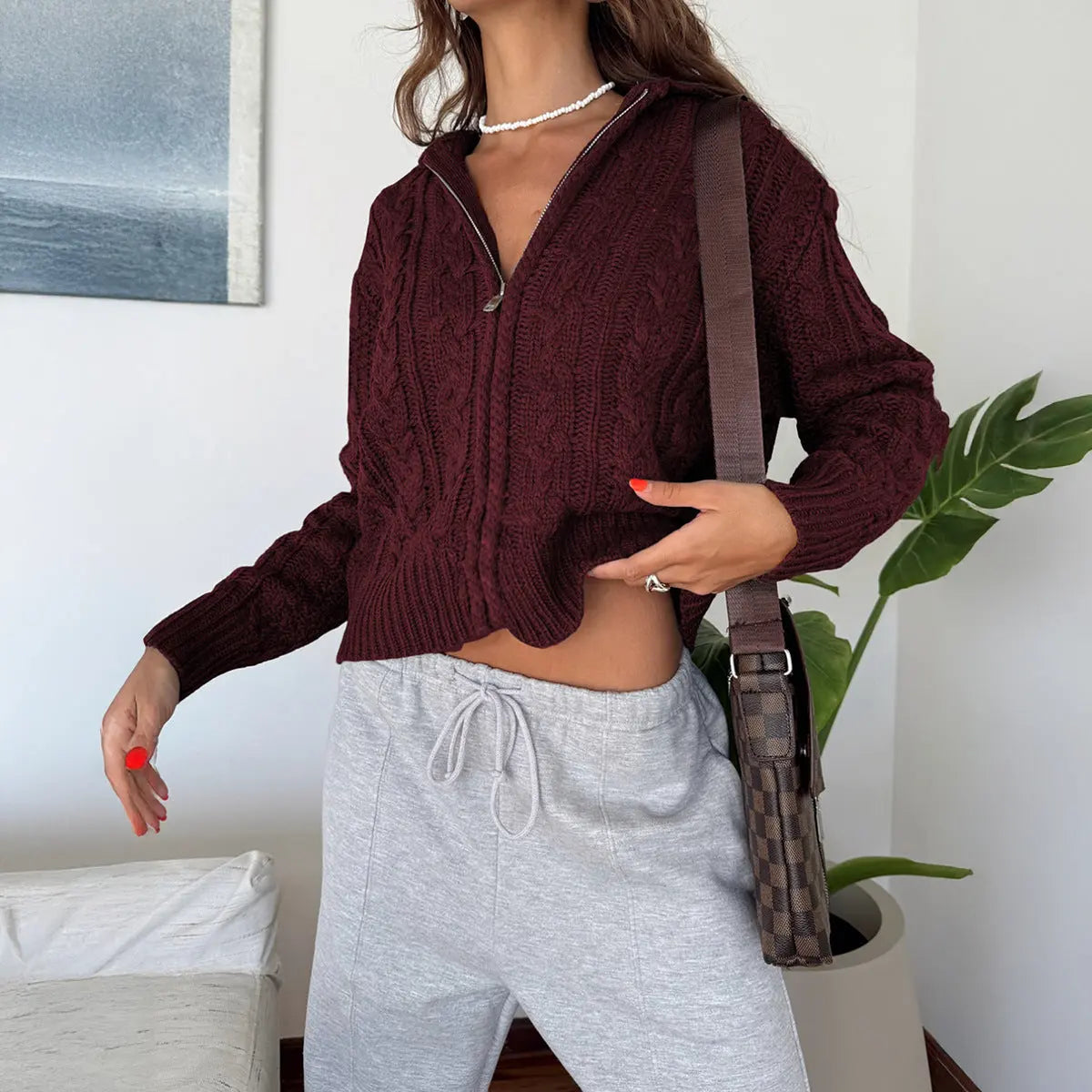 Casual Office Long Sleeve Solid Color Sweater Women Woolen Women Clothing Autumn Winter Bella Mia