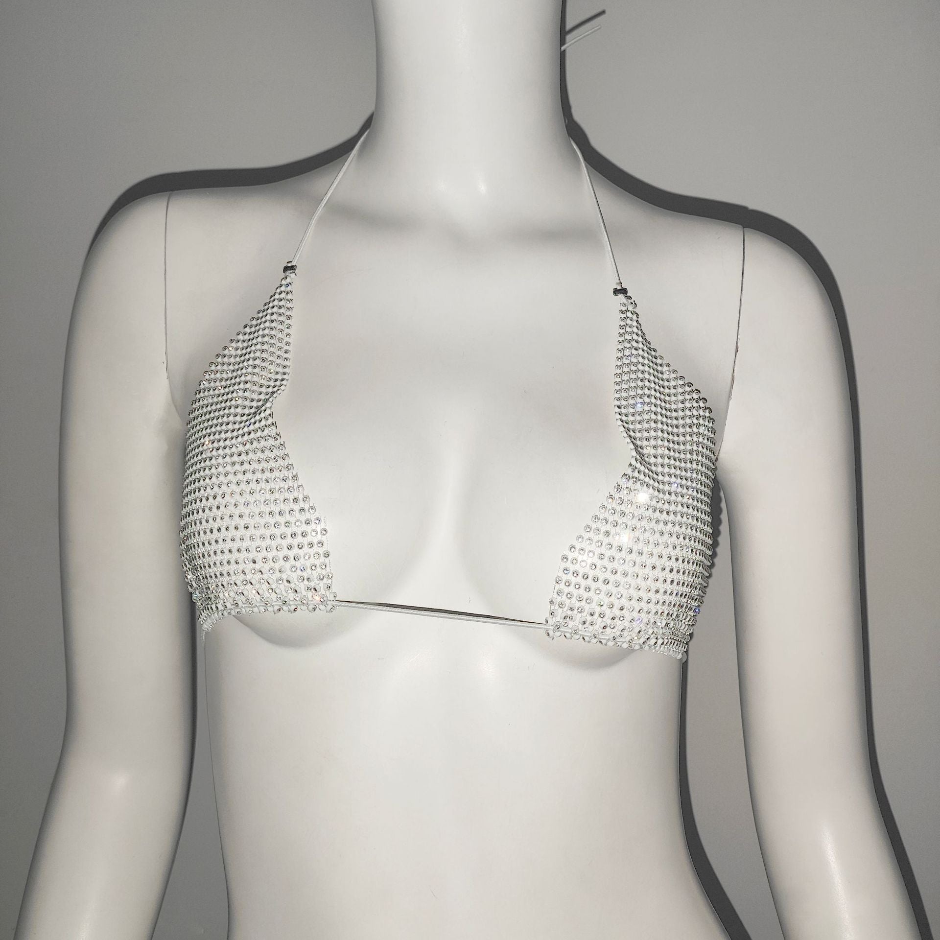 Women Clothing Rhinestone Bikini Set Carnival Sexy Lace Up Outdoor Beach Split Swimsuit Bella Mia