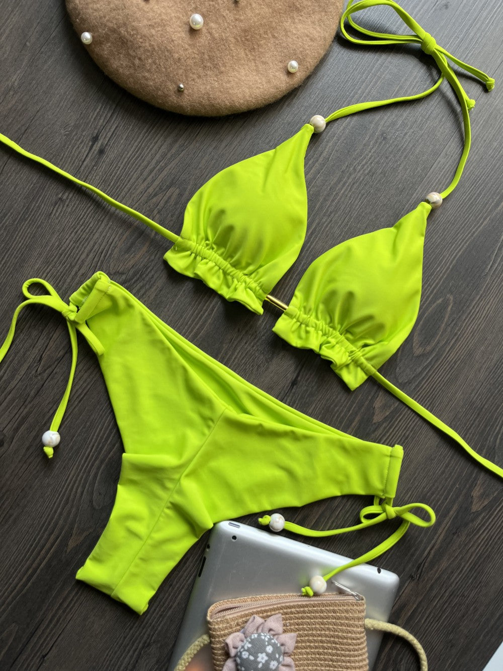 Bikini Solid Color Swimsuit Beach Sexy Women Swimsuit Bella Mia